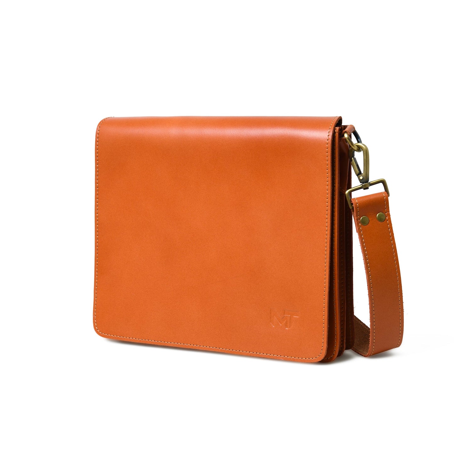 Tan Crossbody Messenger Bag