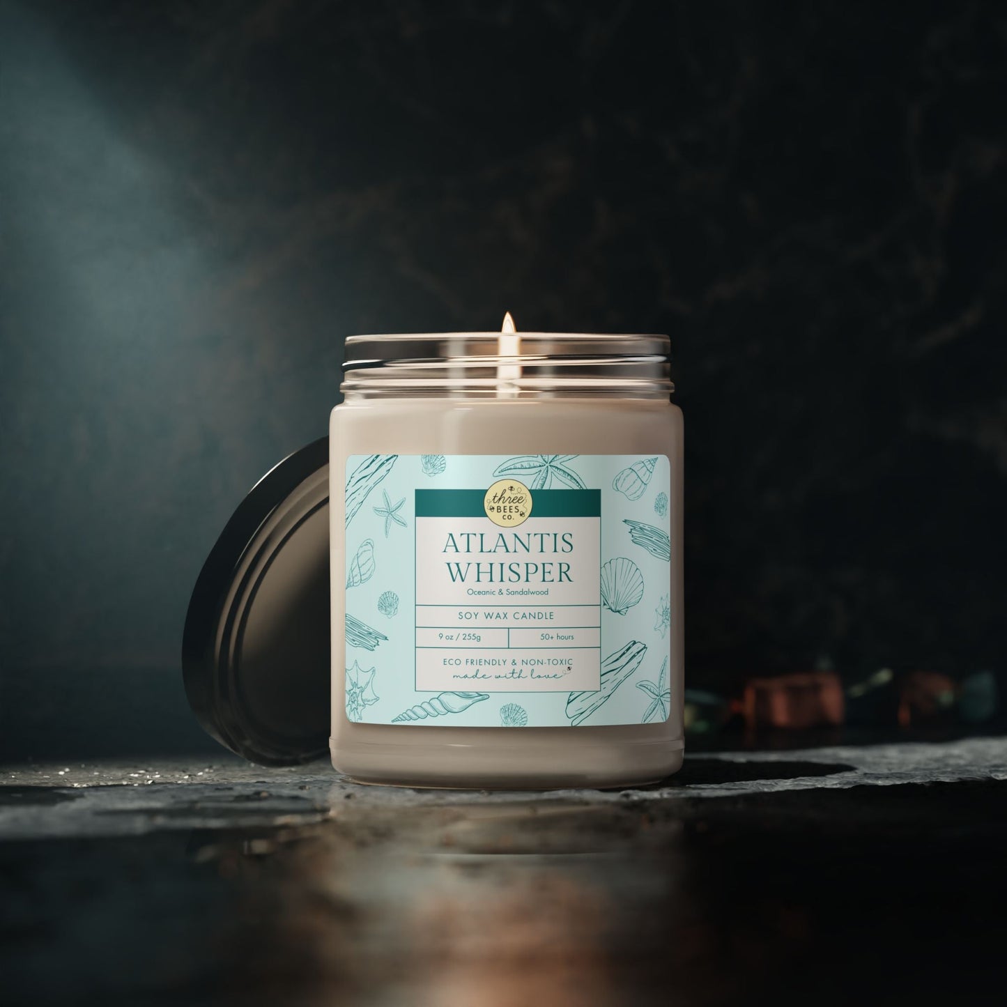 Three Bees Scented Soy Candle - 9oz