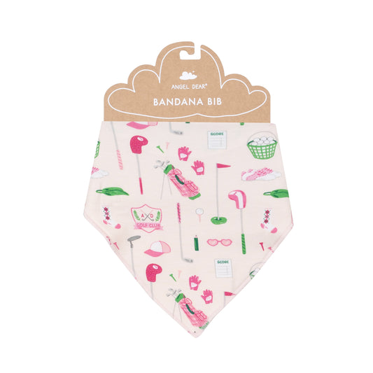 Bandana Bib - Golf Club Pink