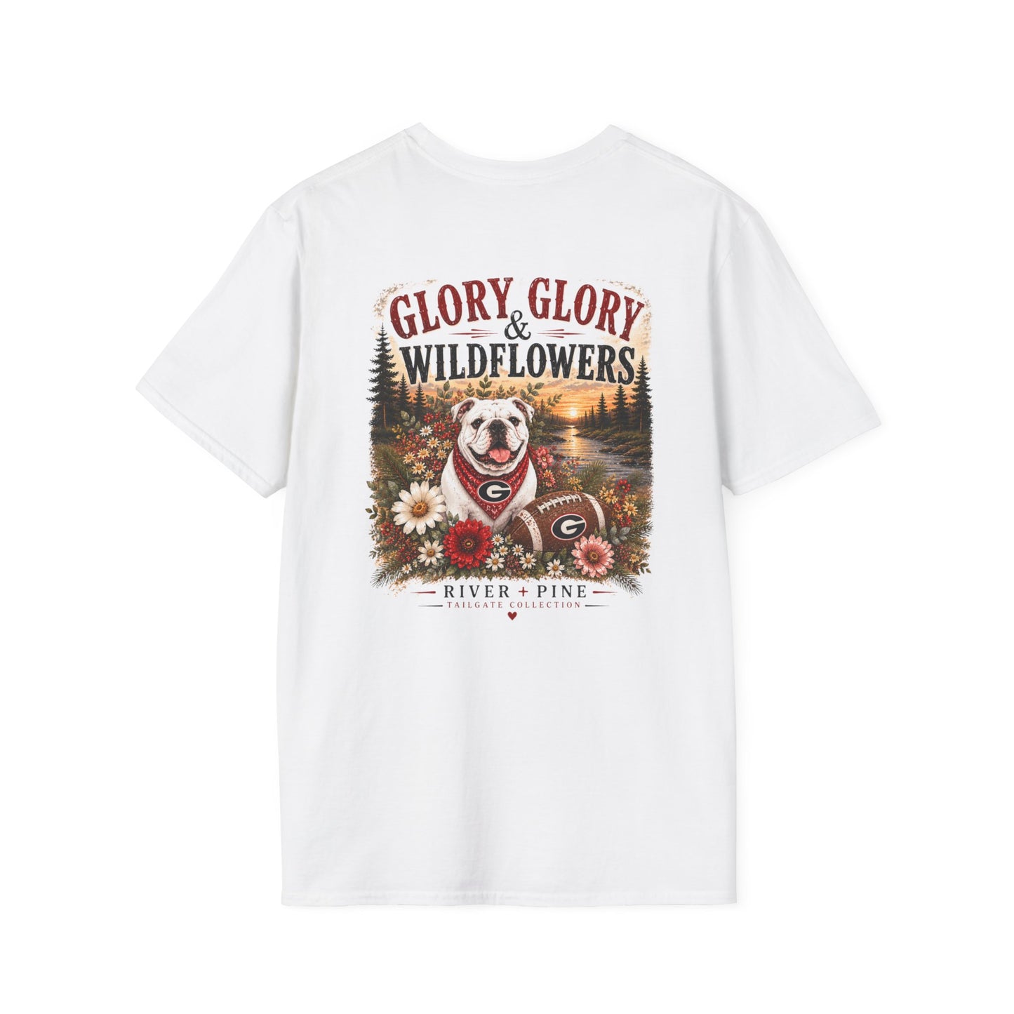 River + Pine - Glory, Glory & Wildflowers UGA Womens Tee