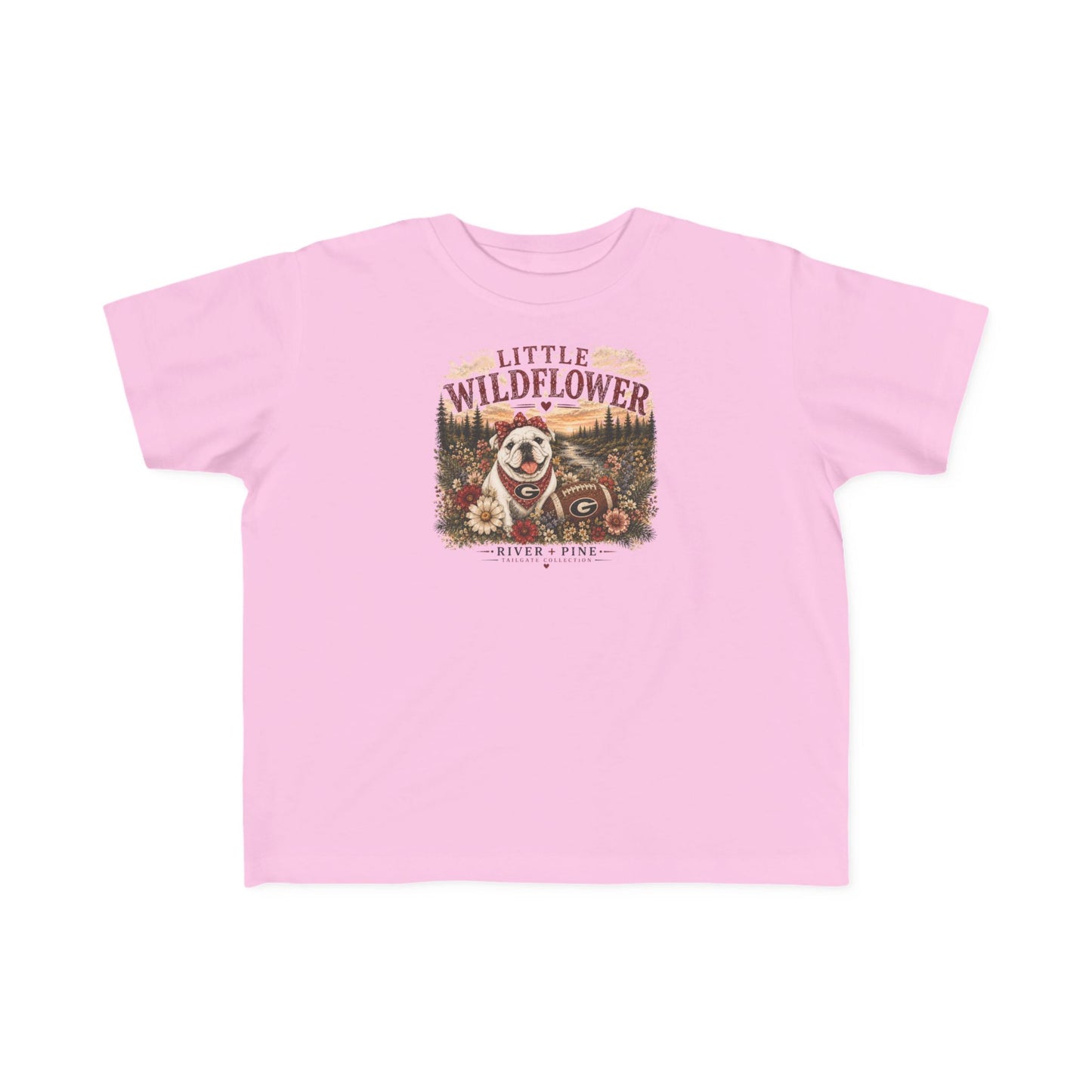 Toddler Tee — "Little Wildflower" UGA Football Tee