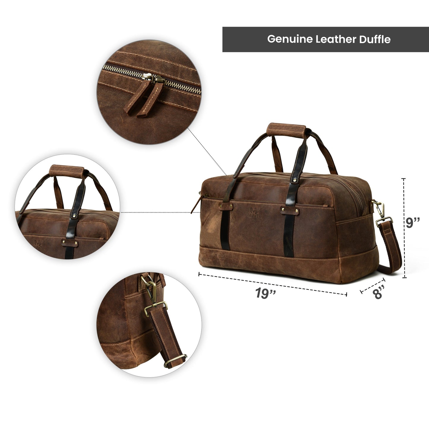 Espresso Elegance Carry on Duffle