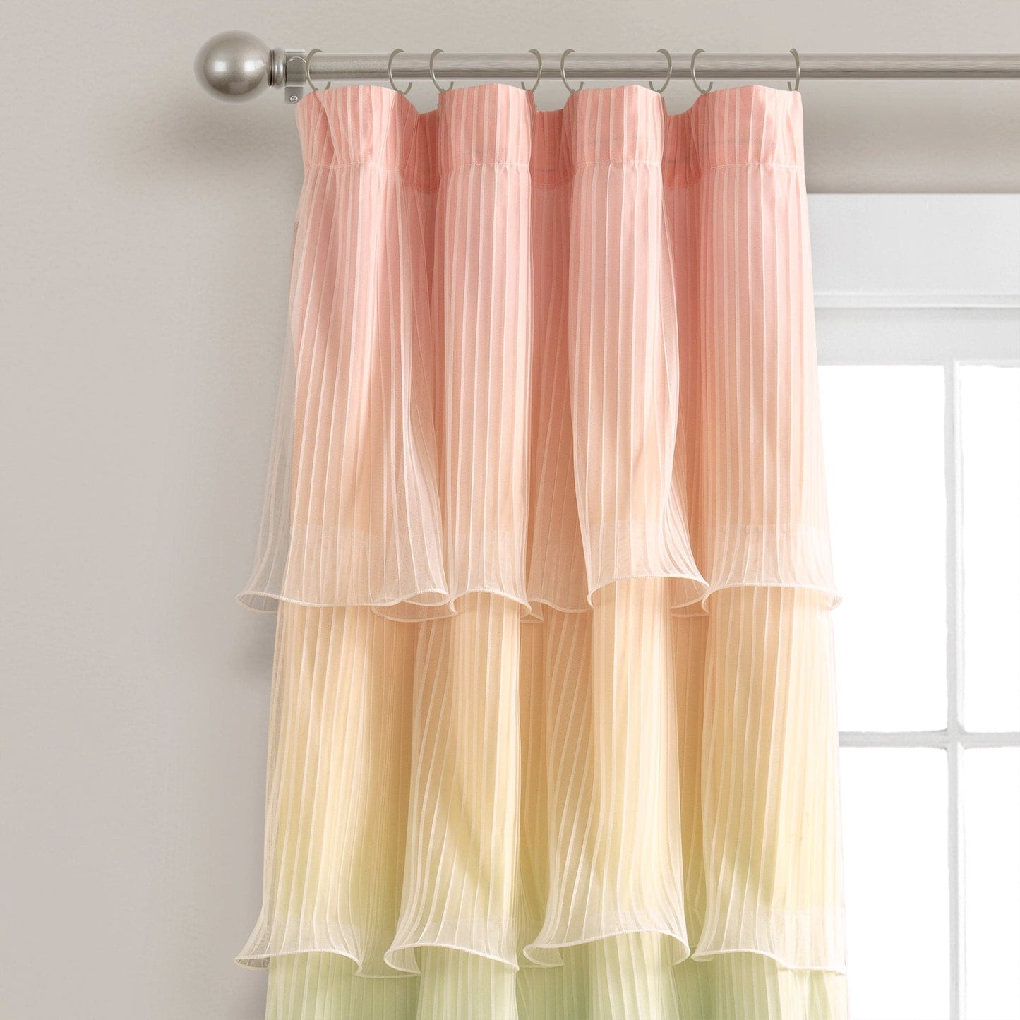 Rainbow Ombre Nerina Window Curtain Panel Set