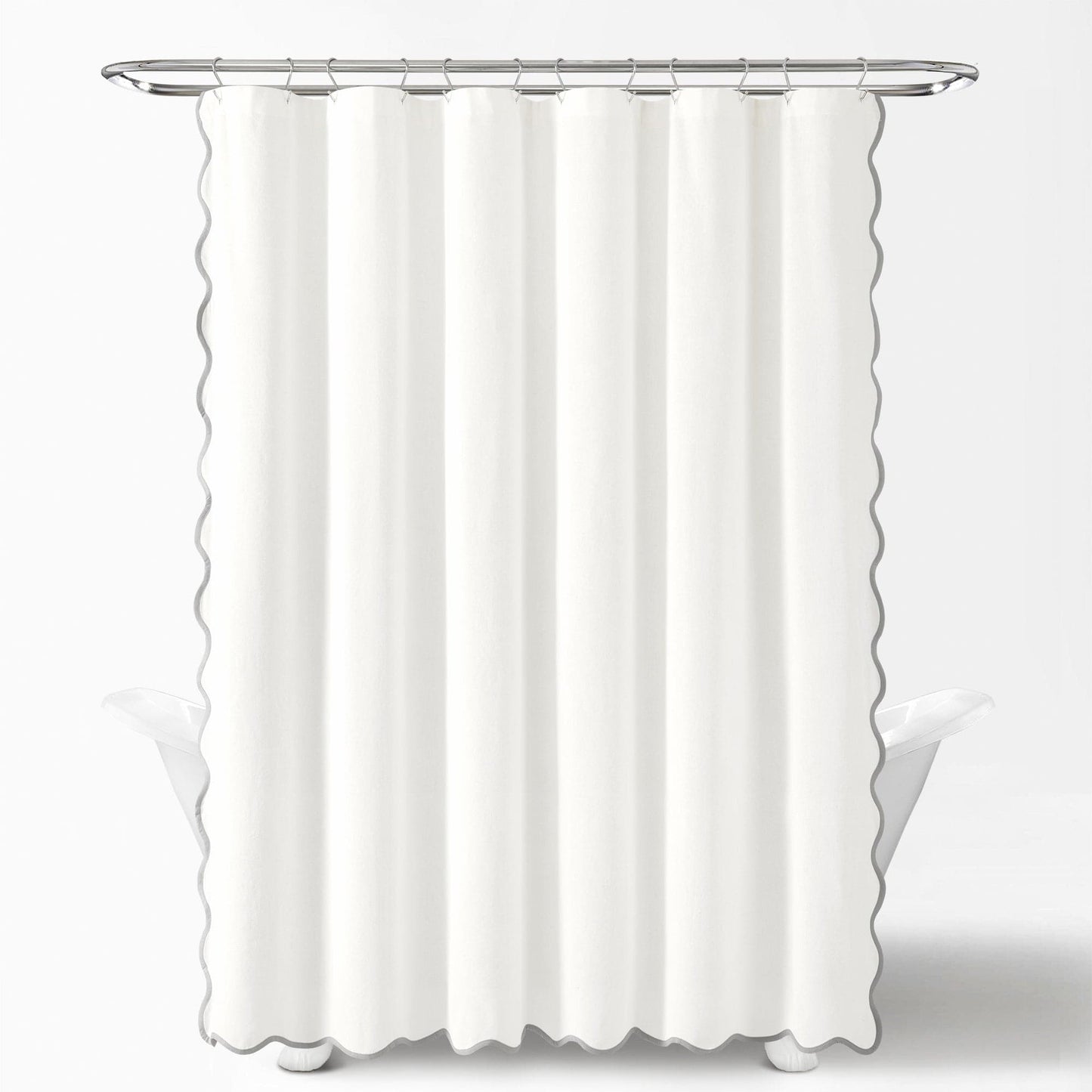 Coastal Chic Scalloped Edge Shower Curtain