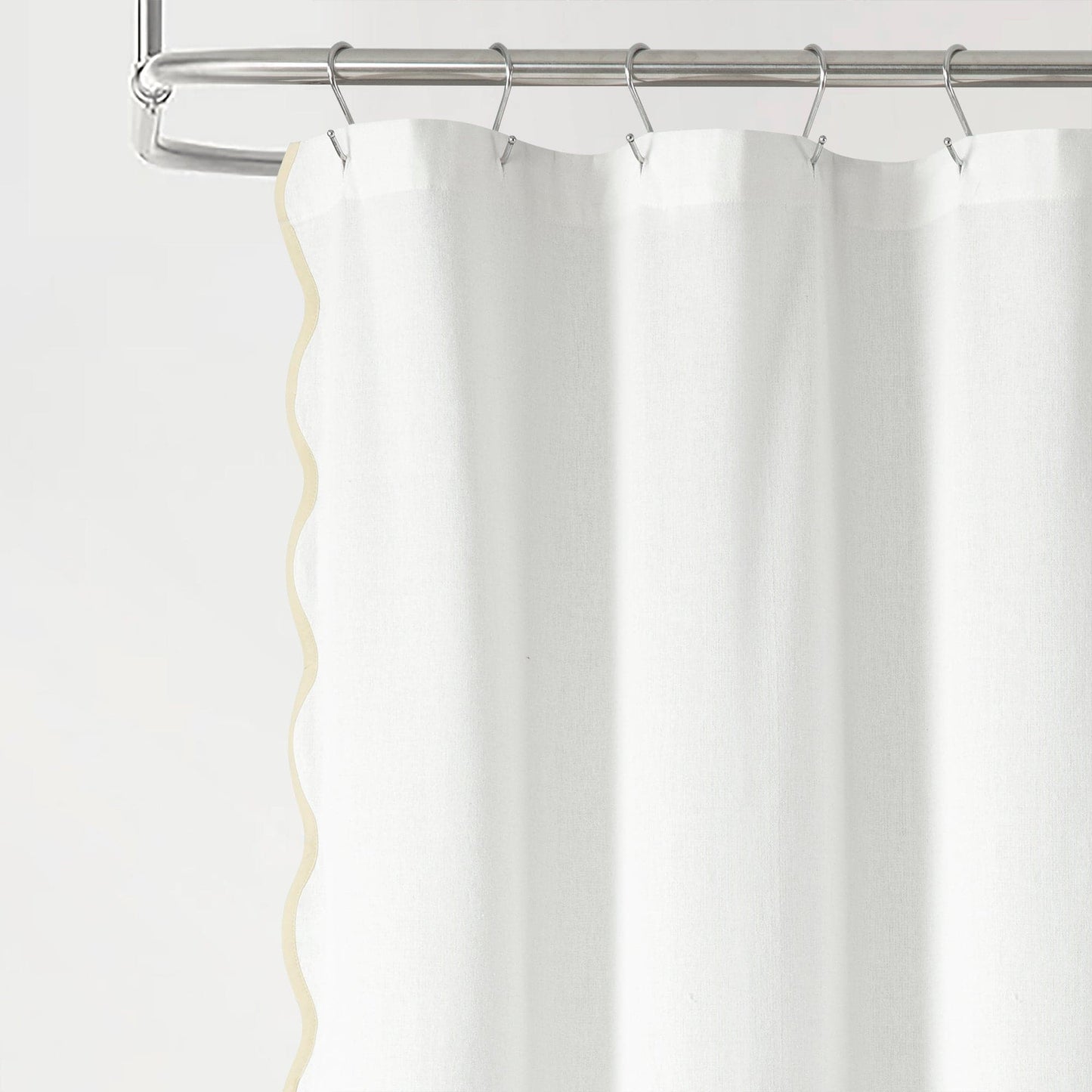 Coastal Chic Scalloped Edge Shower Curtain