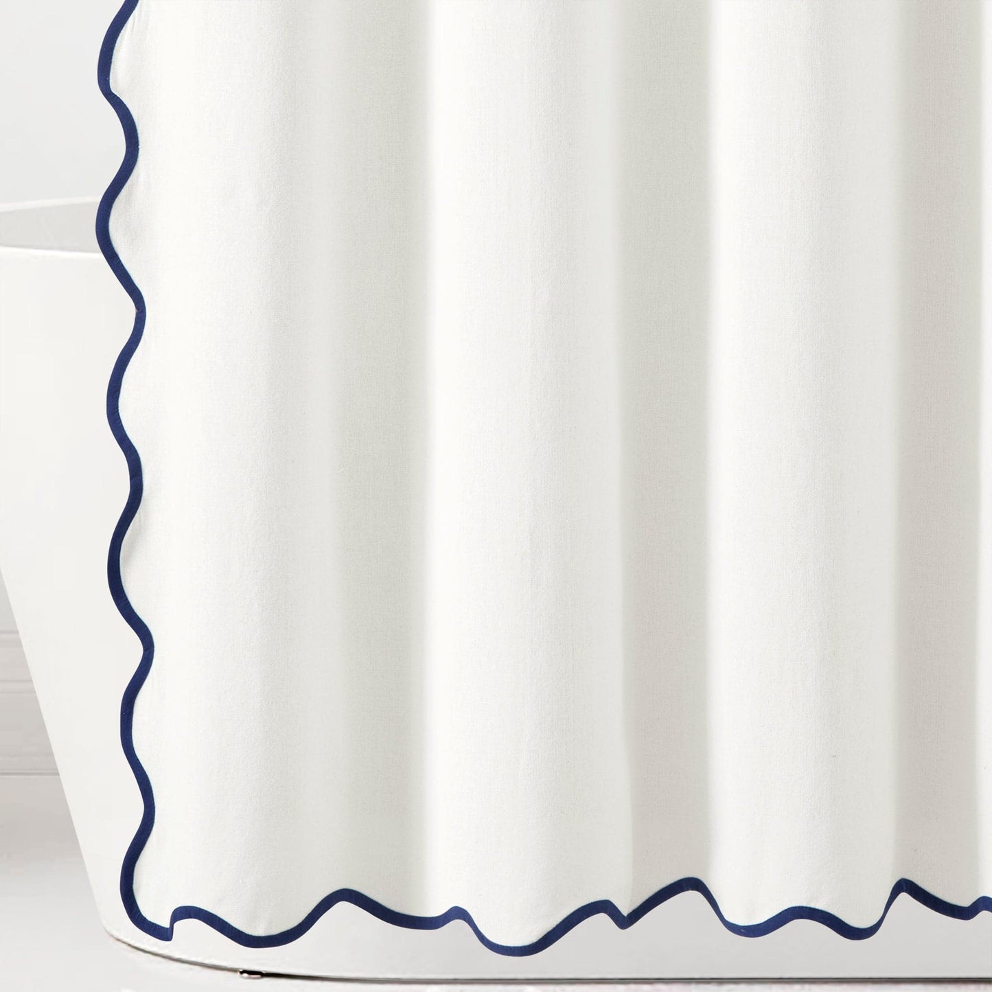 Coastal Chic Scalloped Edge Shower Curtain