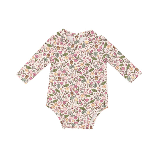 Peter Pan Collar Bodysuit - Acorn Floral