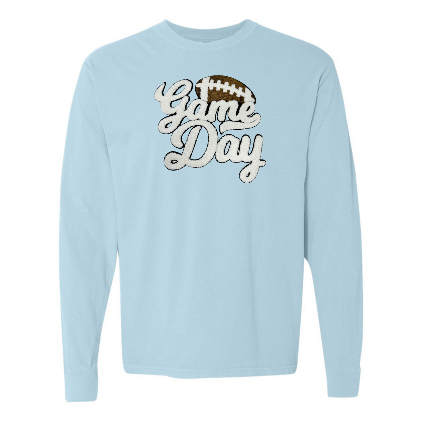 Football 'Game Day' Letter Patch Long Sleeve T-Shirt