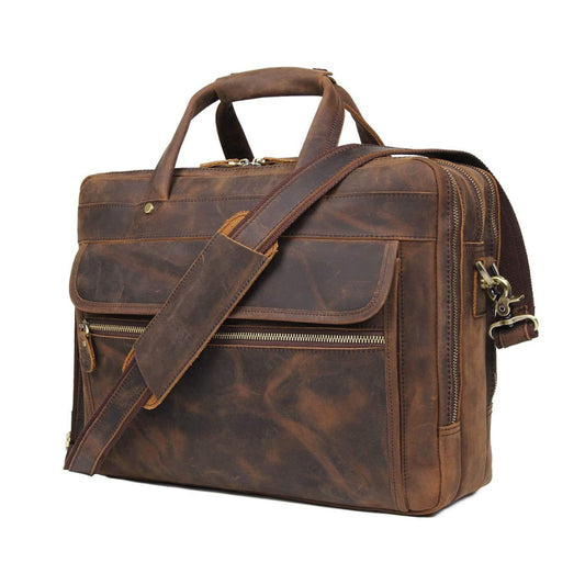 Crazy Horse Leather Briefcase