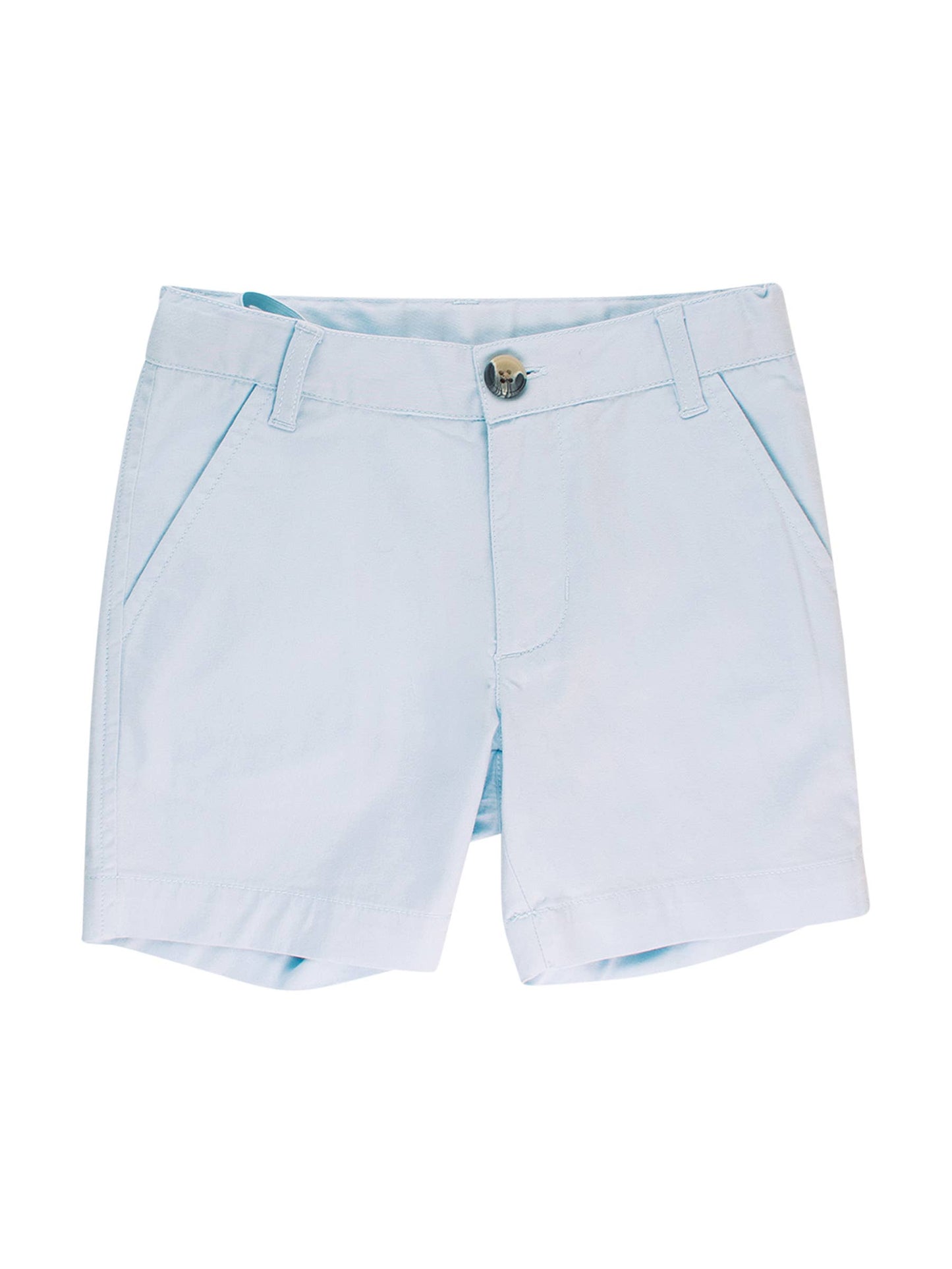 RuffleButts + RuggedButts - Boys Light Blue Stretch Chino Shorts