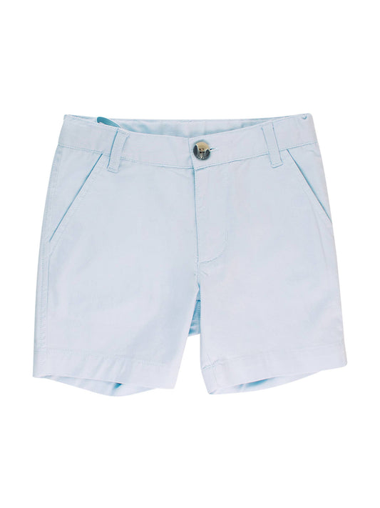RuffleButts + RuggedButts - Boys Light Blue Stretch Chino Shorts