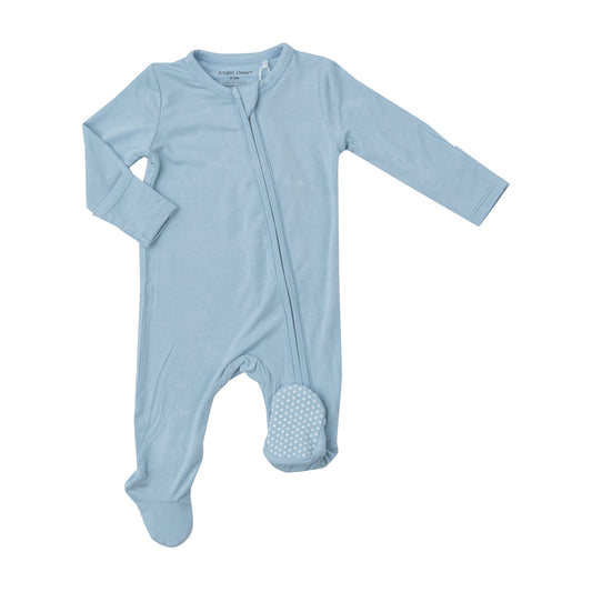 2 Way Zipper Footie - Dream Blue Solid