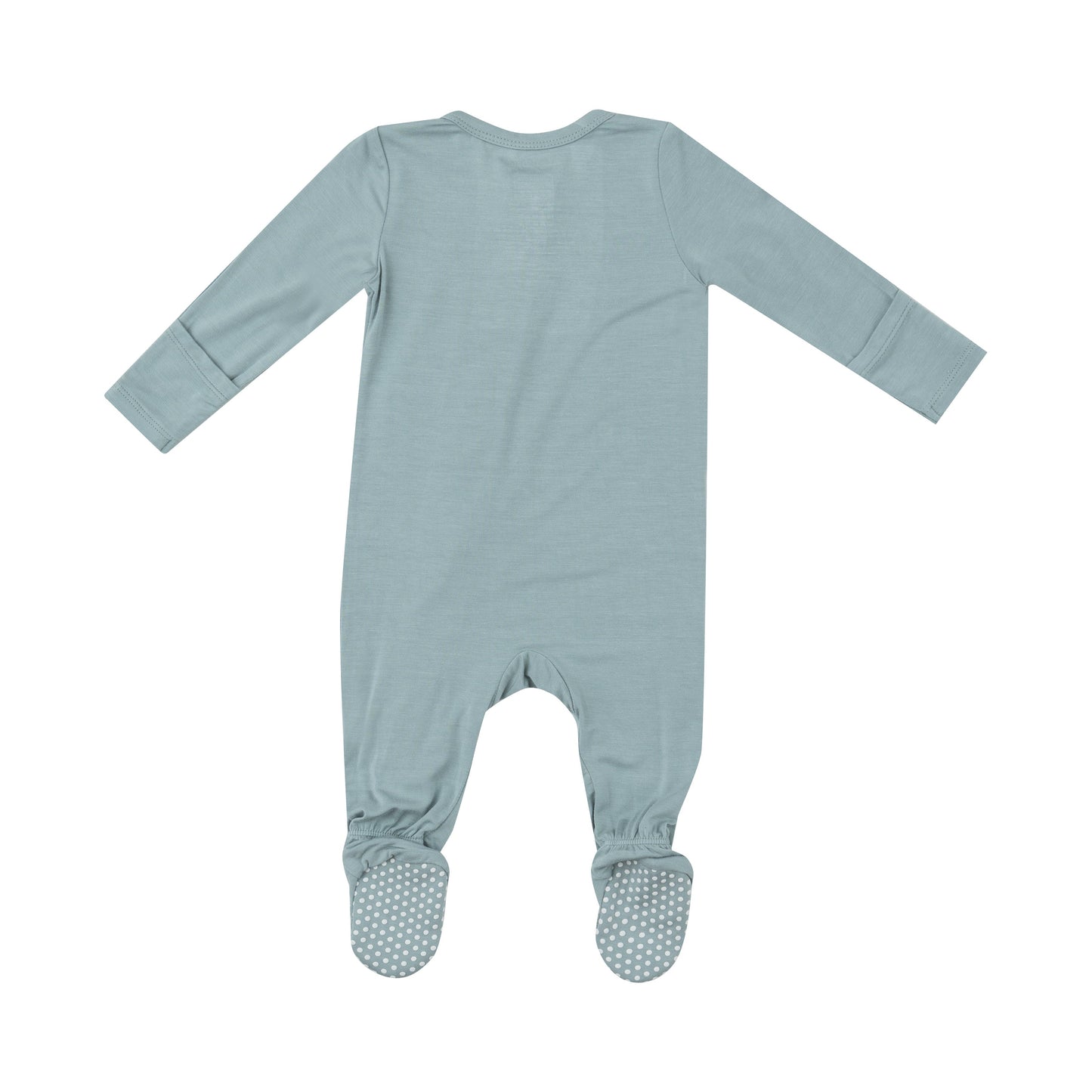 2 Way Zipper Footie - Gray Mist Solid