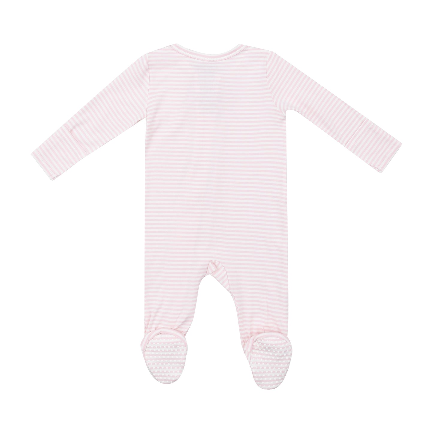 2 Way Zipper Footie - Pink Stripe