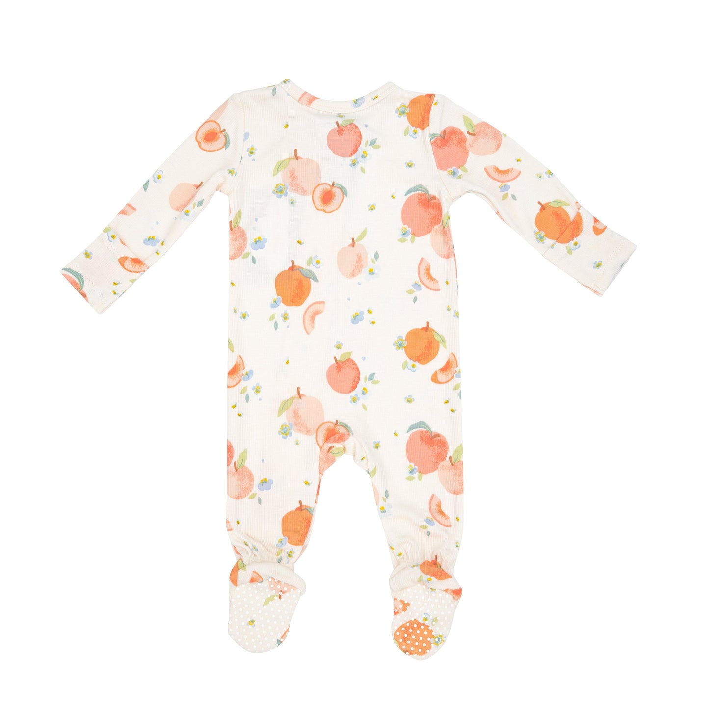 2 Way Zipper Footie - Spring Peaches