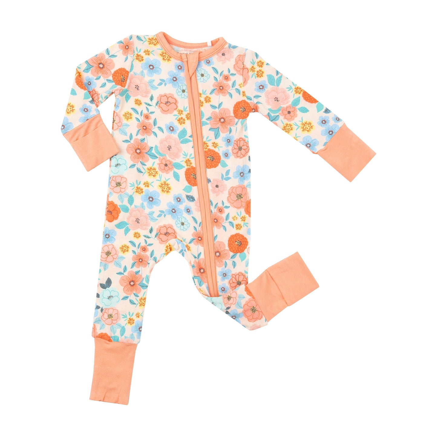 2 Way Zipper Romper - Flower Cart