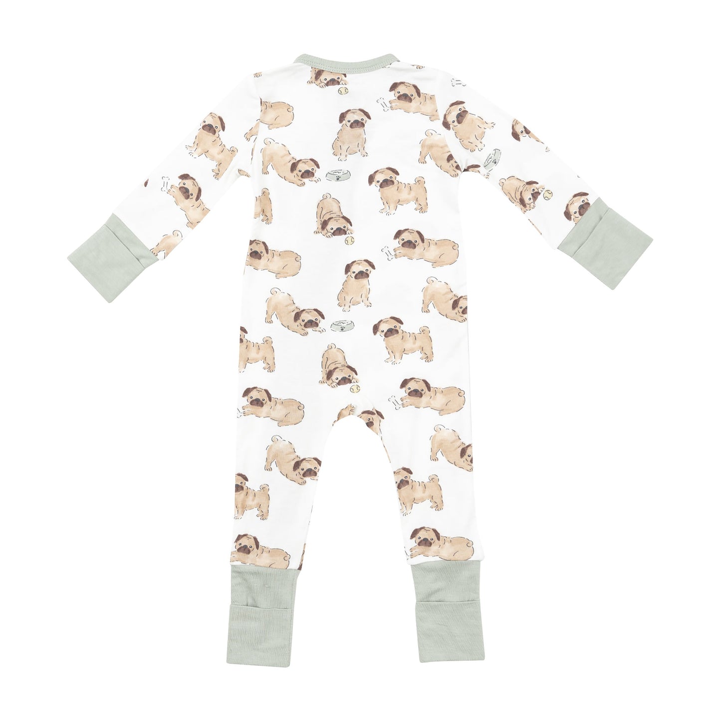 2 Way Zipper Romper - Pugs