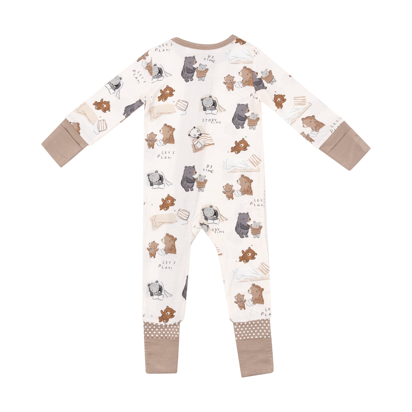 2 Way Zipper Romper - Sleepytime Bears