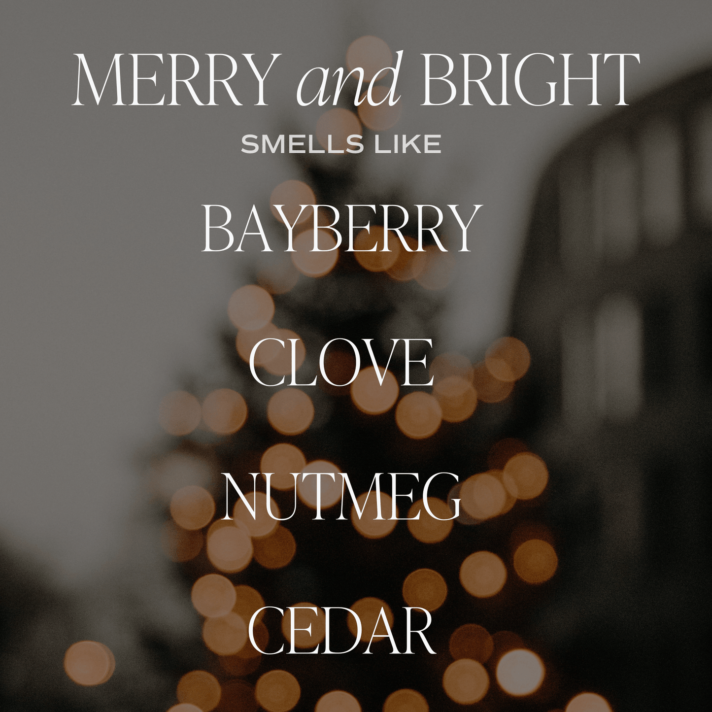 Merry and Bright Soy Candle | 9oz. Clear Jar