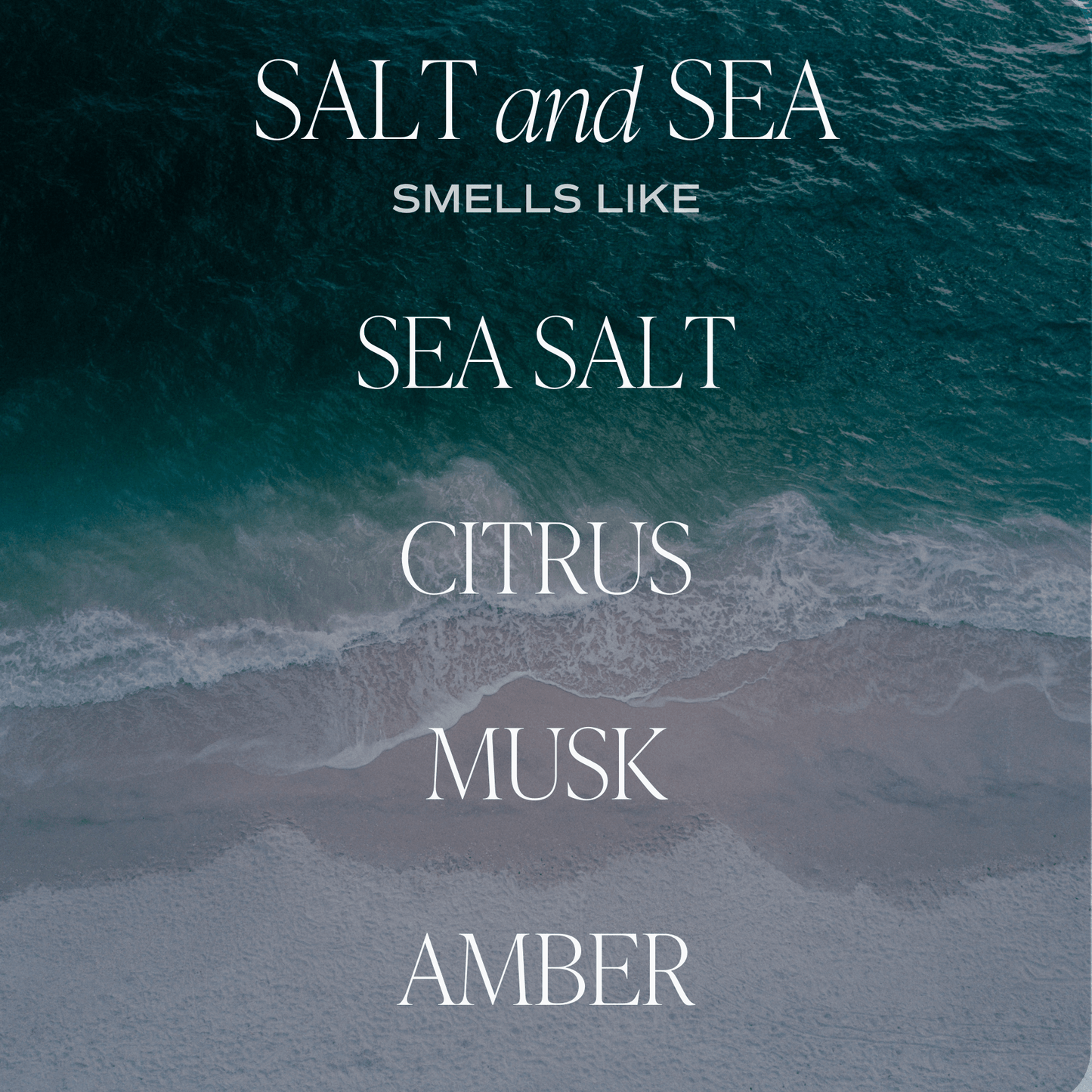 Salt and Sea Soy Candle - Amber Jar - 11 oz