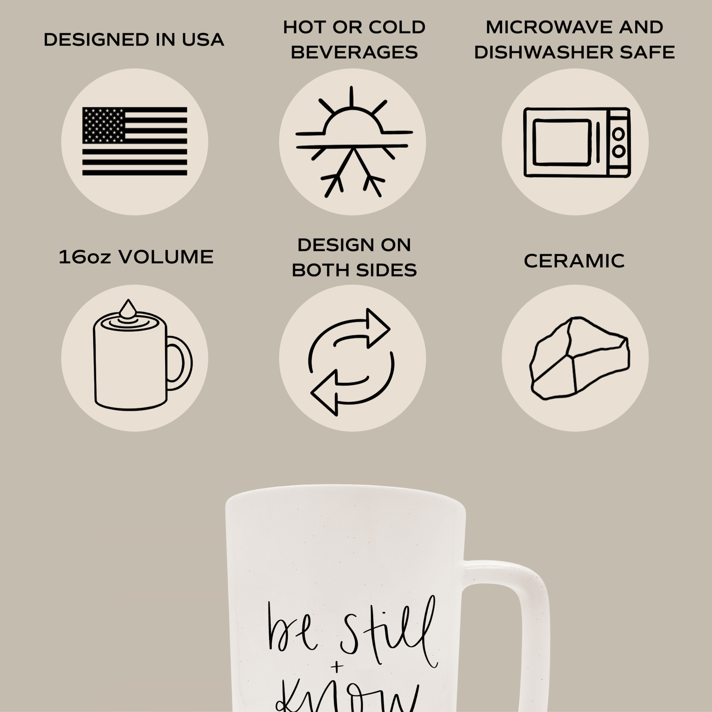 Be Still and Know 16oz. Tall Coffee Mug