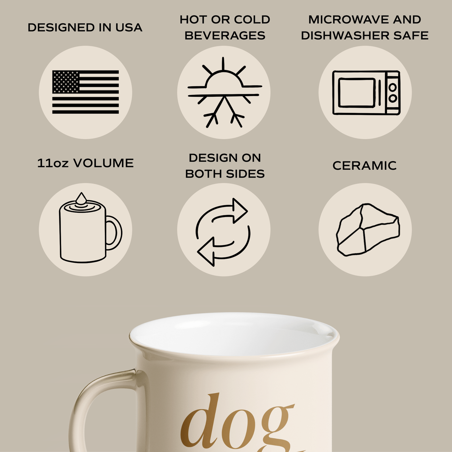 Dog Mom 11oz. Campfire Coffee Mug