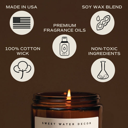 Fresh Coffee Soy Candle - Amber Jar - 9 oz