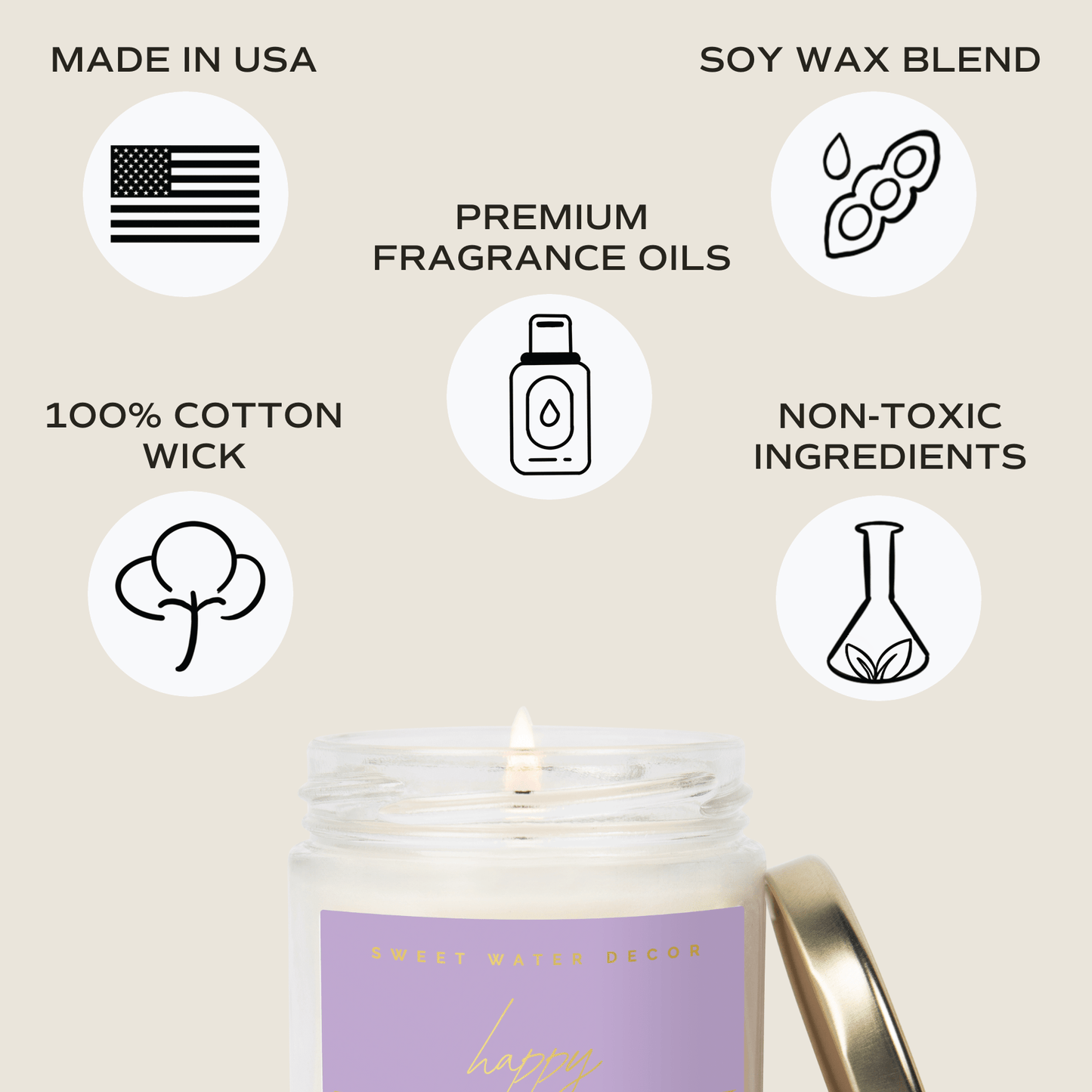 Happy Birthday Soy Candle - 9 oz