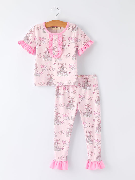 Summer Castle Girls Ruffled Pajamas