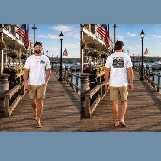 River & Pine Logo Men's T‑Shirt Land that We Love
