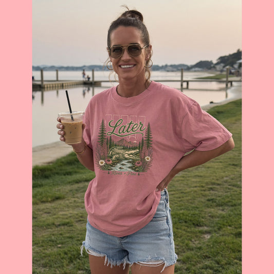 Later Gator River +  Pine Nature Graphic Tee