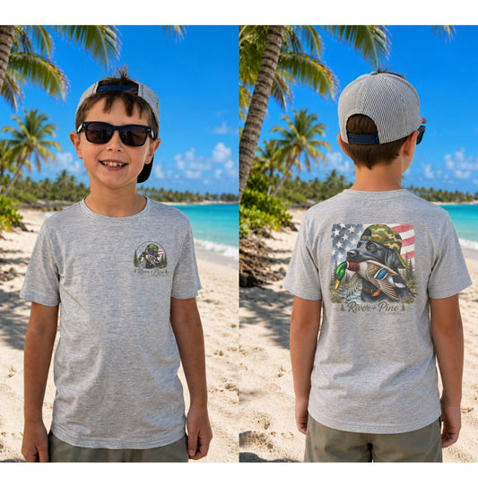 River + Pine Lab & Mallard Patriotic Youth Tee