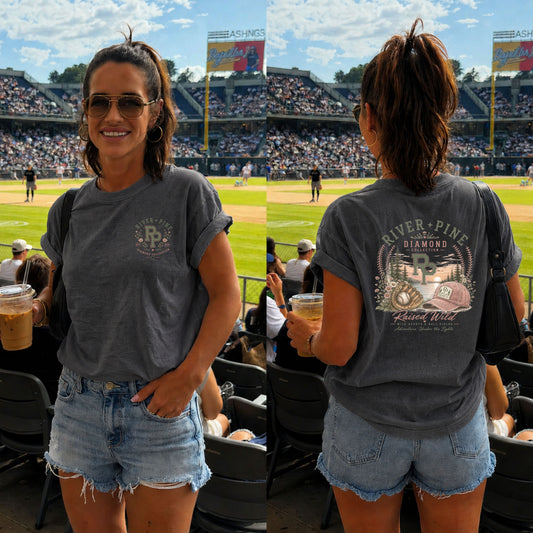 River + Pine Diamond Collection Vintage Baseball Women's  T‑Shirt
