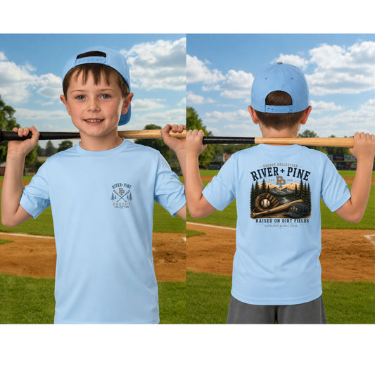 Dugout Collection River + Pine Vintage Baseball Youth Tee