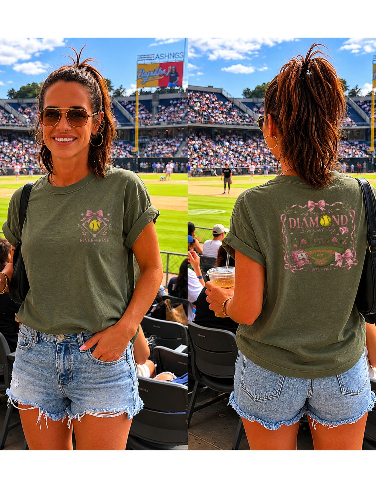 River + Pine - Anyday on the Diamond is a Good Day Women's Tee