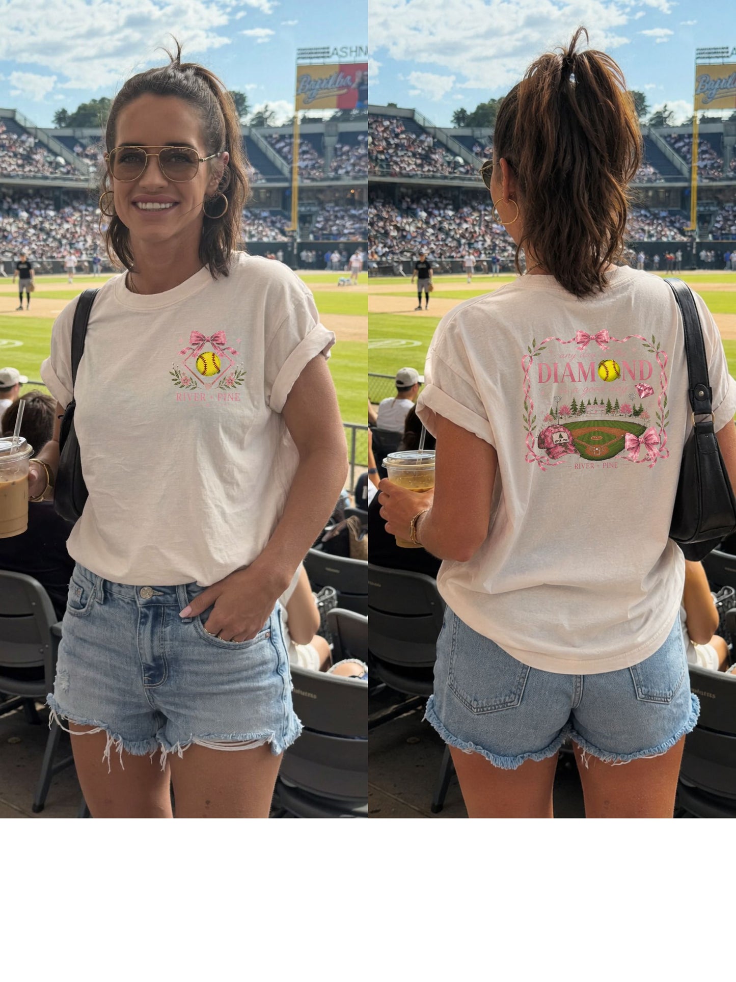 River + Pine - Anyday on the Diamond is a Good Day Women's Tee