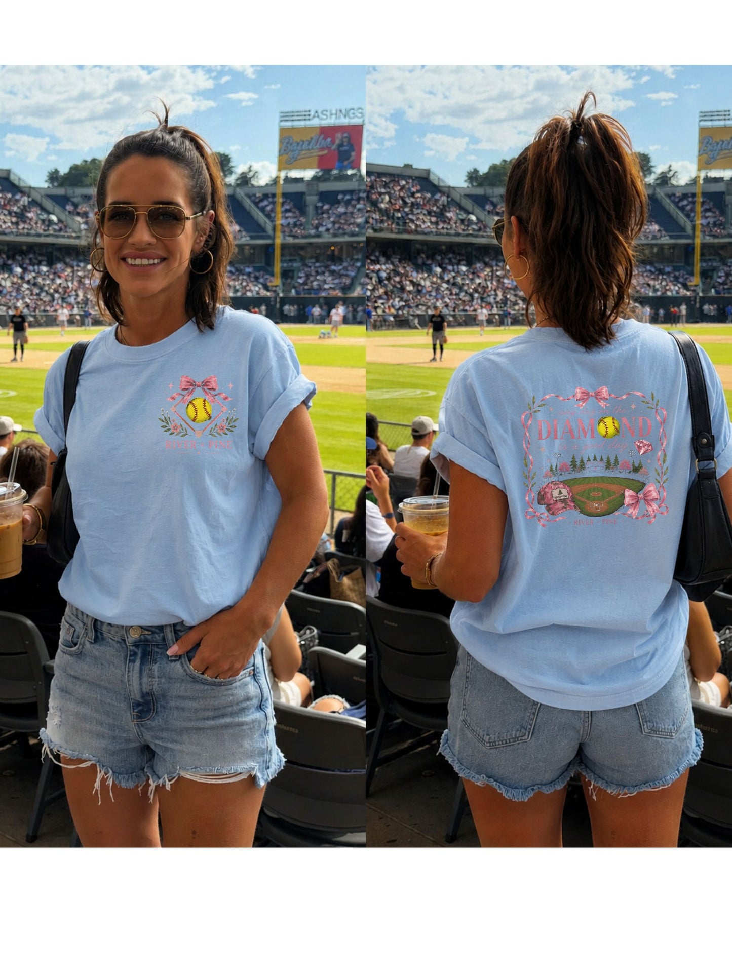 River + Pine - Anyday on the Diamond is a Good Day Women's Tee