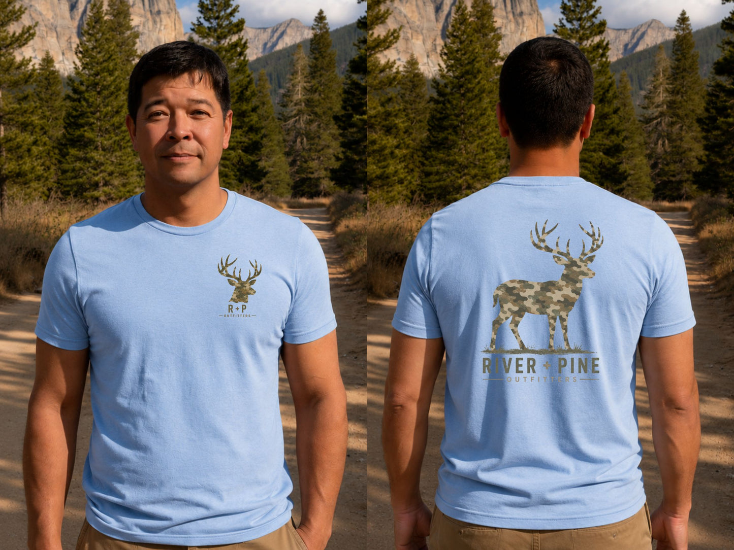 River + Pine Muted Modern Camo Men's Tee