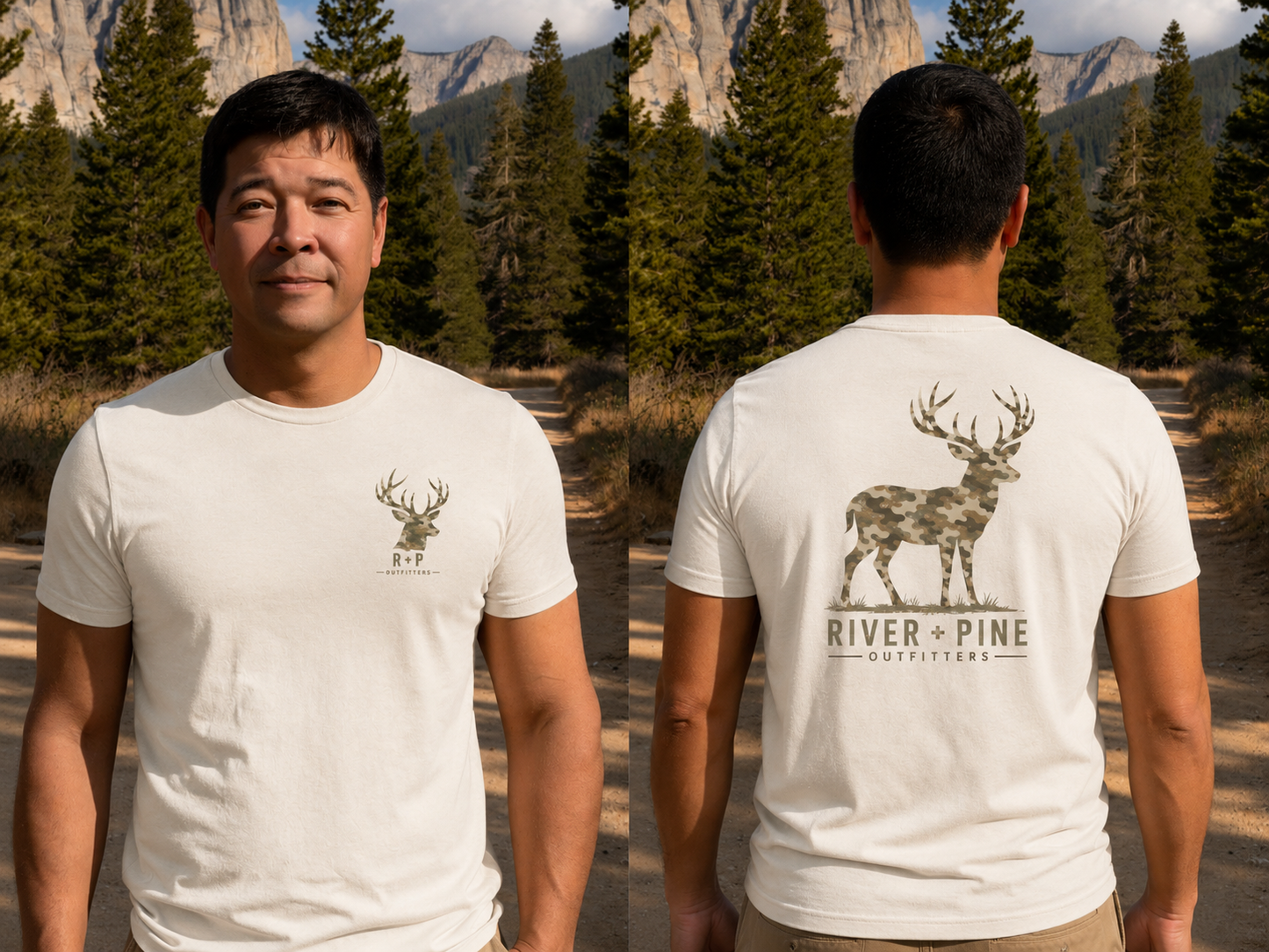 River + Pine Muted Modern Camo Men's Tee