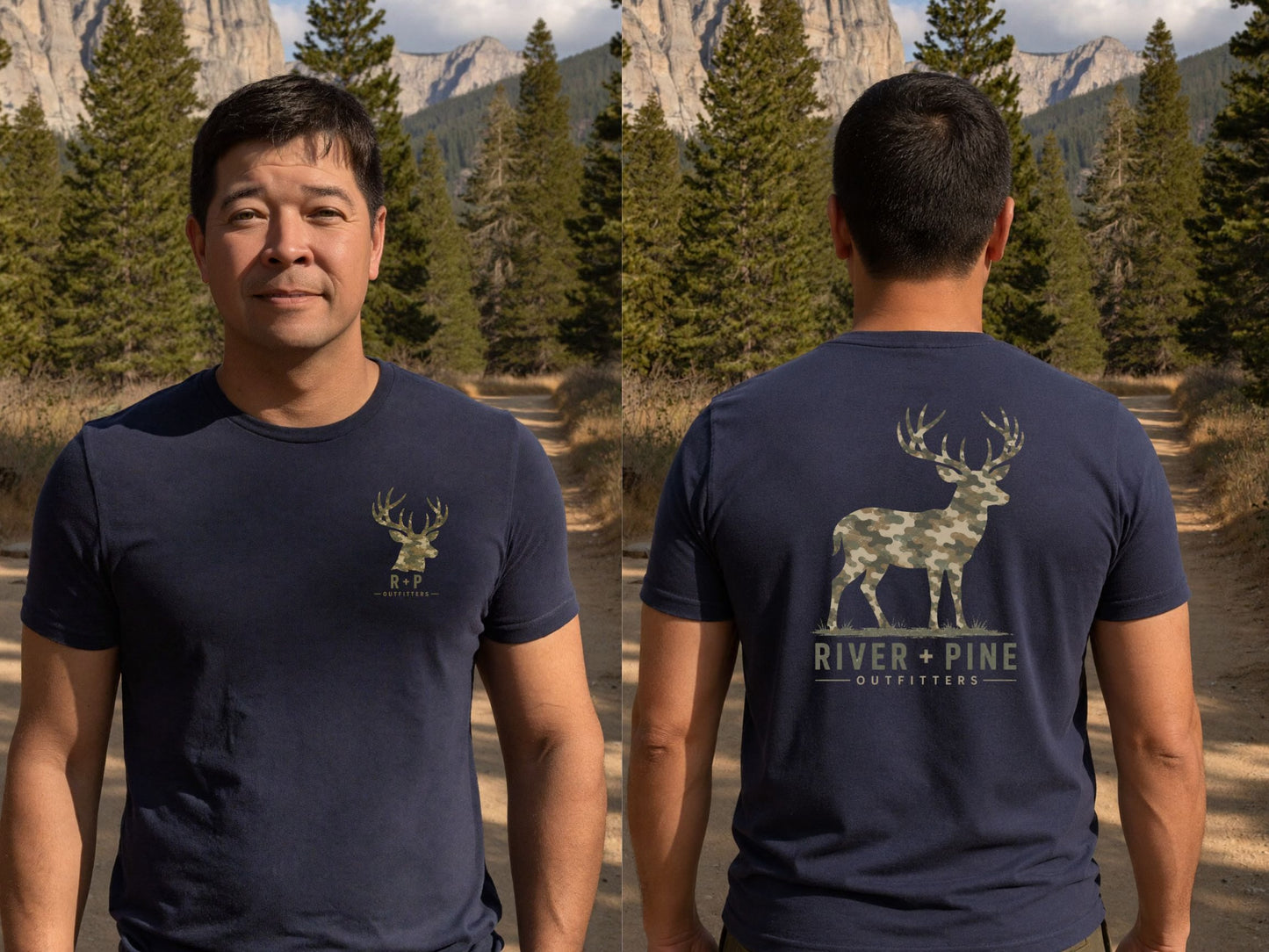 River + Pine Muted Modern Camo Men's Tee