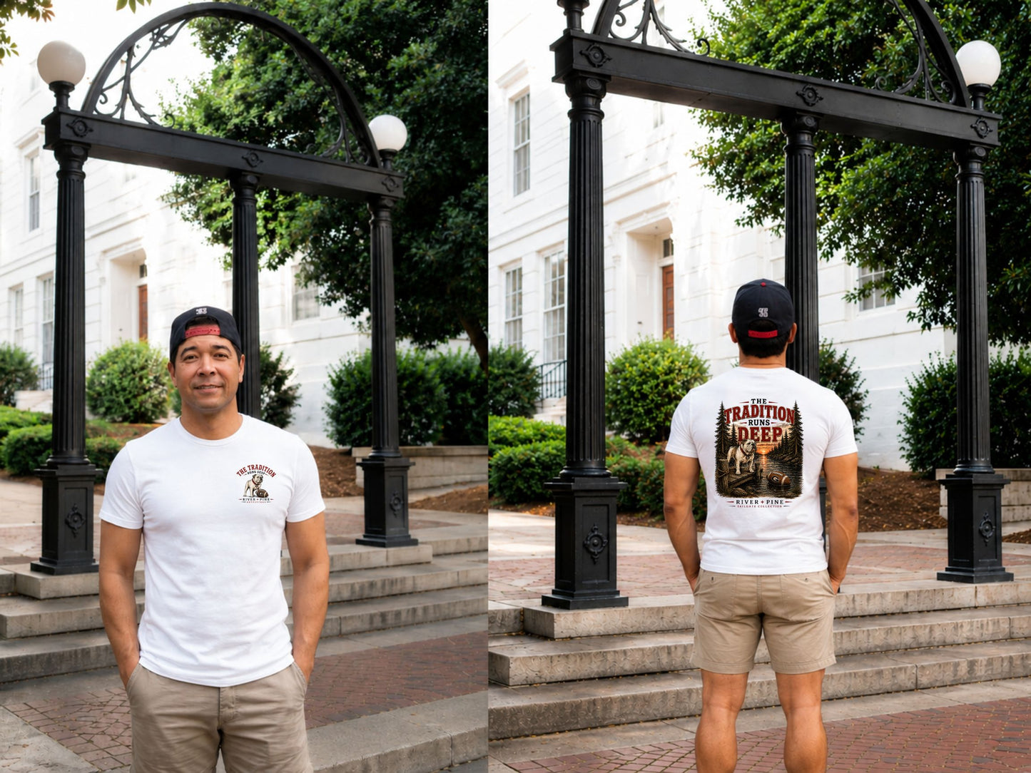 River + Pine - The Tradition Runs Deep UGA Men's T-Shirt