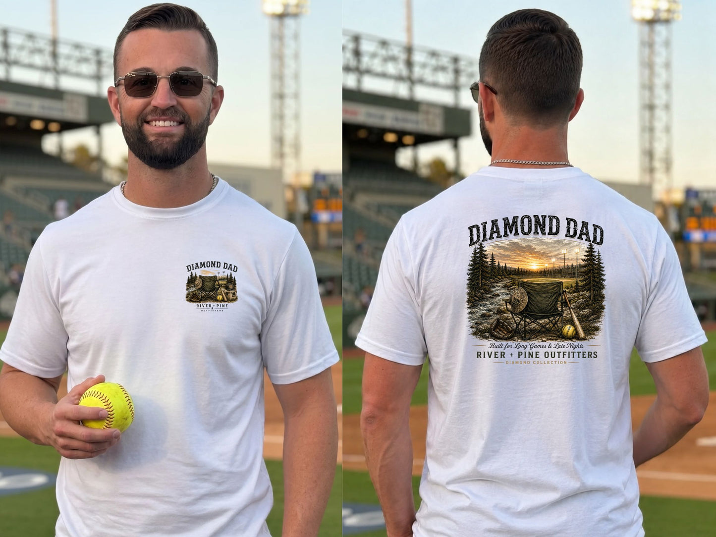 River + Pine - Diamond Dad  T-Shirt