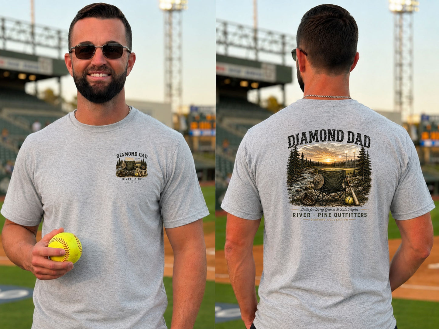 River + Pine - Diamond Dad  T-Shirt