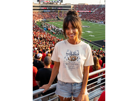 Southern Girls Football Tee — "Where Southern Girls Gather"