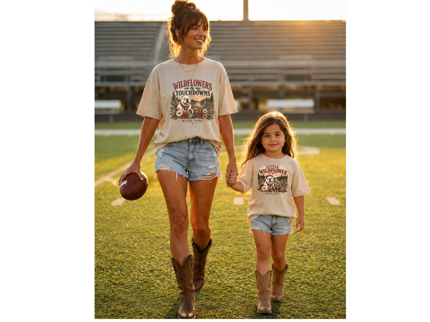 Toddler Tee — "Little Wildflower" UGA Football Tee
