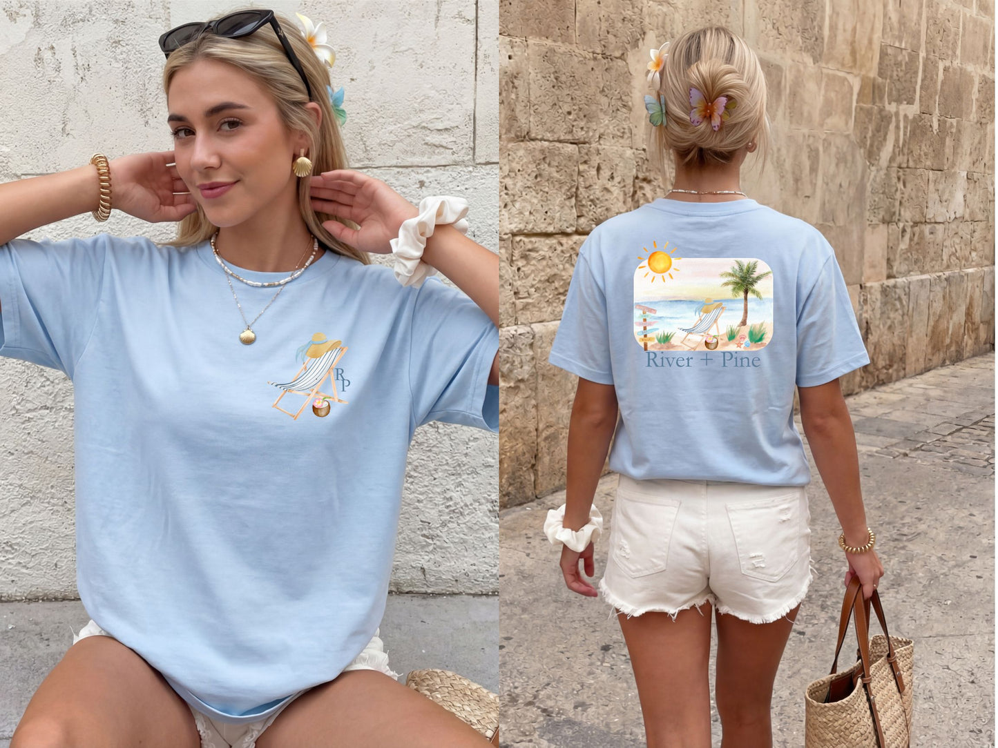 River + Pine - Relaxing Summer Vibes Water Color Beach Day