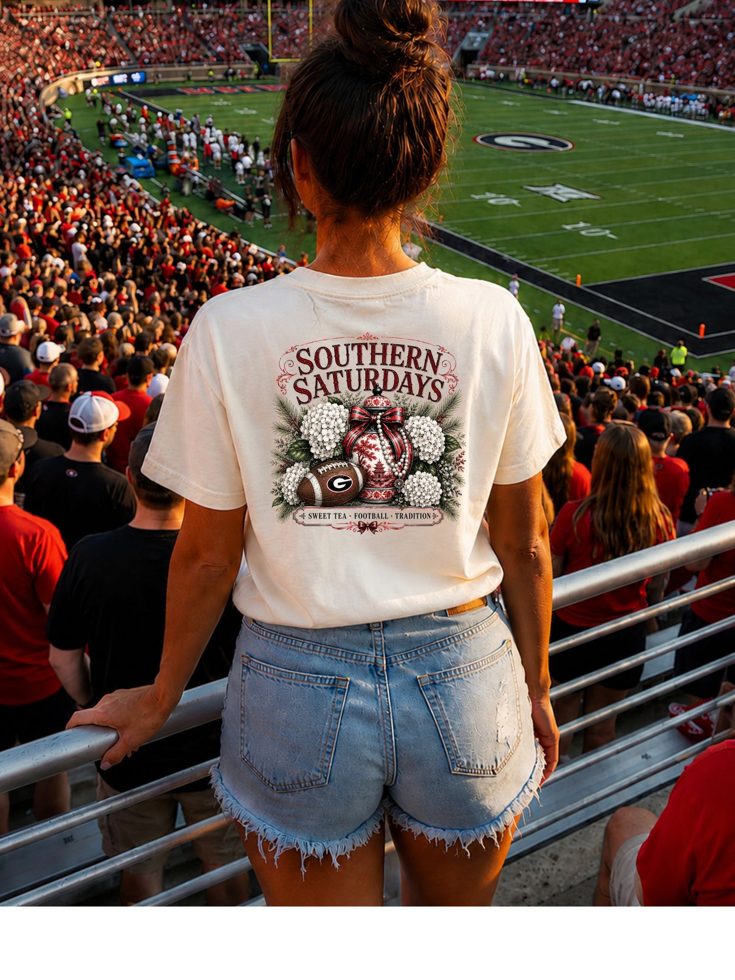 River + Pine - Southern Saturdays UGA Style with Red & Black Design