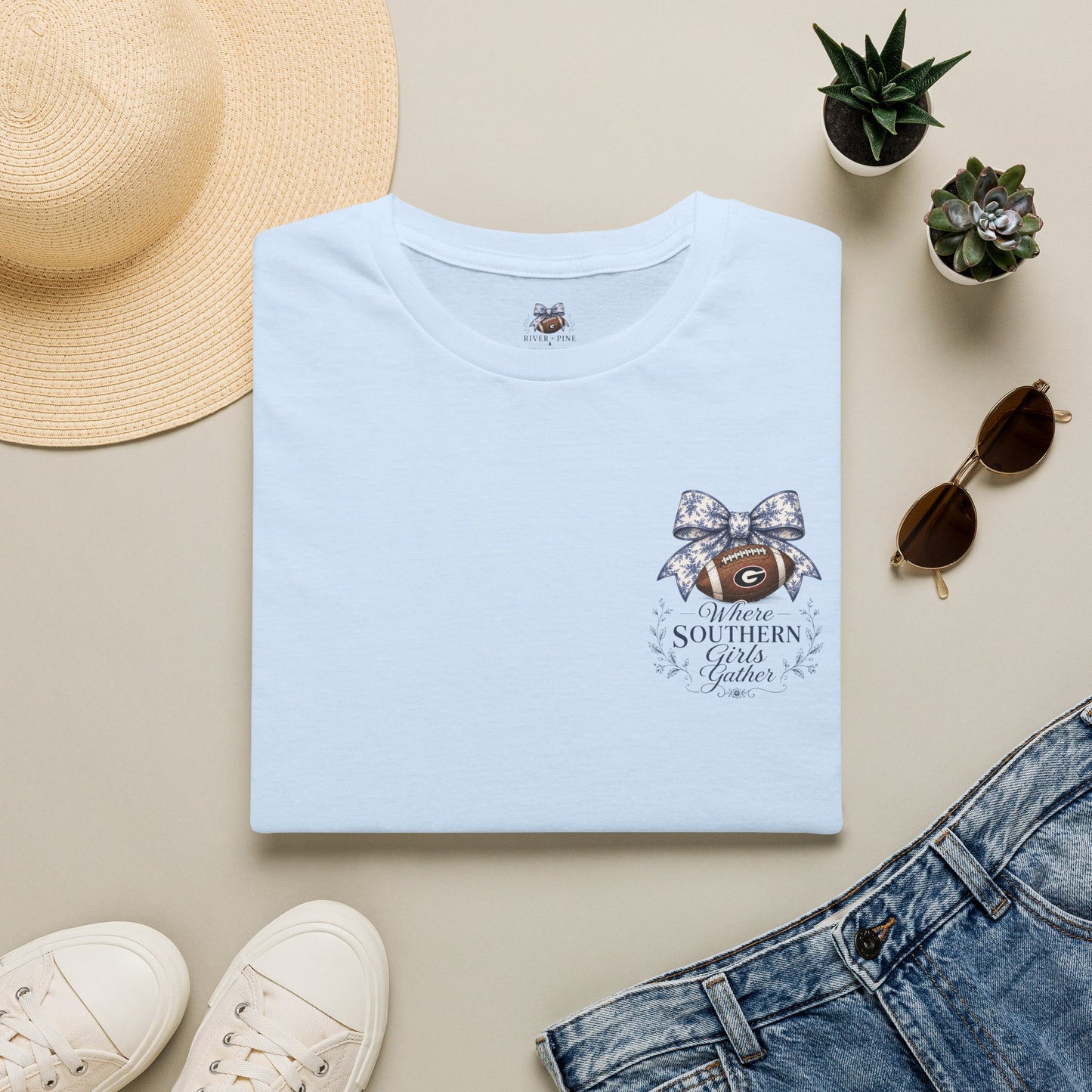 River + Pine - Bows, Dawgs, & Touchdowns — 'Southern Girls Gather' Pocket Design