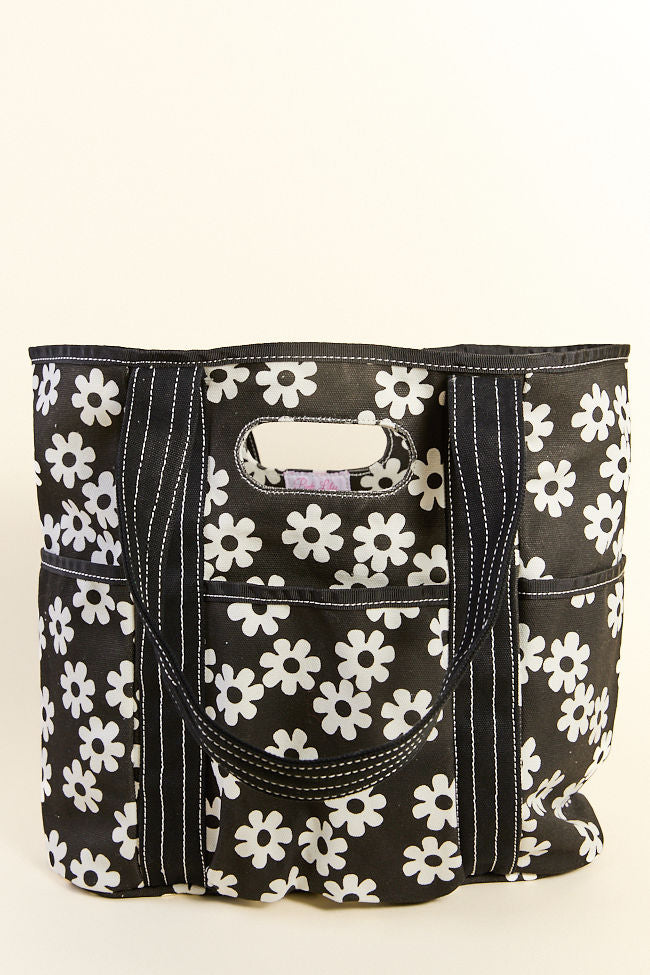 Daisy Daydreams Black Canvas Tote SALE
