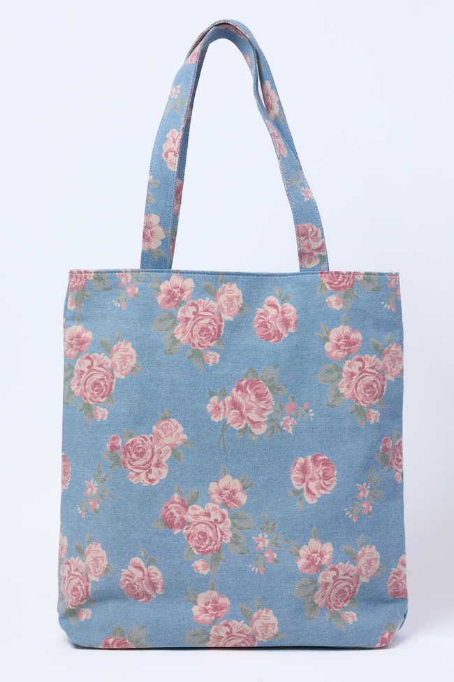 Kian Denim Rose Tote FINAL SALE
